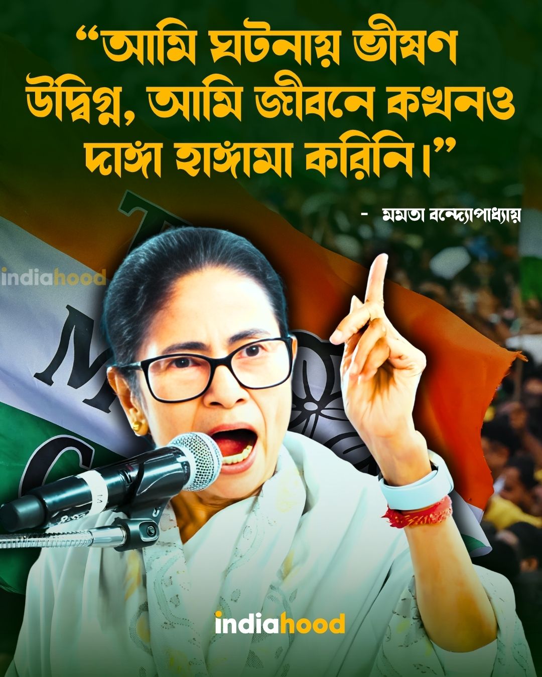 আমি জীবনে কখনও  দাঙ্গা হাঙ্গামা করিনি - মমতা বন্দোপাধ্যায়